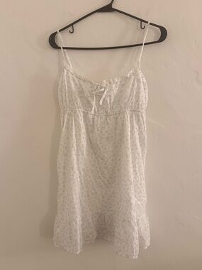 Cotton On White Floral Lace-Trim Chemise